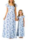 Vestido Qin.Orianna Mommy and Me Summer Off Shoulder Beach