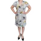 Vestido R&ampC Estampado Transpassado Plus Size