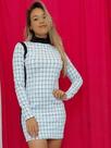 Vestido Rachurado branco tamanho M