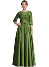 Vestido raomiao, verde oliva, cetim, renda, uma linha, longo, tamanho grande Vestido raomiao, verde oliva, cetim, renda, uma linha, longo, tamanho grande