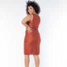 Vestido renda sem manga