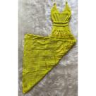 Vestido rendado com alça com brilho