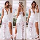 Vestido Rendado Com Transparência Casamento Pré Wedding