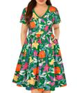 Vestido RITERA Plus Size para mulheres, verão, primavera, praia, verde