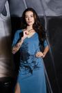 Vestido Rockskill Midi com Fenda Rockstar Vestido Rockskill Midi com Fenda Rockstar