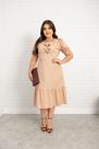 Vestido Rodado com bordado chambre