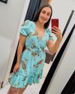 Vestido rodado com estampa