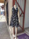 Vestido rodado estampado com alça dupla
