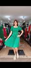 Vestido rodado plisado- VERDE
