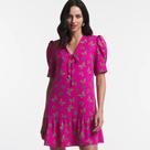 Vestido Rosa Curto com Borboletas Vestido Rosa Curto com Borboletas