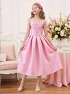 Vestido rosa feminino verão elegante e doce sem mangas vestido de festa de aniversário Vestido rosa feminino verão elegante e doce sem mangas vestido de festa de aniversário