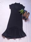 Vestido Rose ou Azul e Sapato Peep Toe