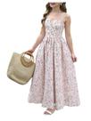 Vestido RoseSeek Flowy Floral Smocked Cami Sunddress 14Y