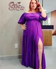 Vestido Roxo com Fenda