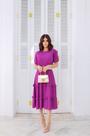 Vestido roxo de babados