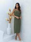Vestido rubi alça risca de giz secia
