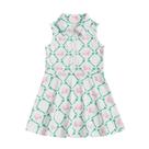 Vestido RWYBEIW Infantil Sem Mangas para Golfe com Zíper e Gola, Branco Vestido RWYBEIW Infantil Sem Mangas para Golfe com Zíper e Gola, Branco