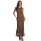 VESTIDO SAFARI REGATA MARROM ESCURO Cor:Marrom EscuroTamanho:M
