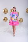 Vestido Sara Rosa com Lilás