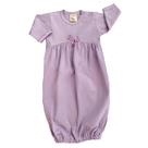 Vestido saudável para corpo, da cabeça aos pés, algodão orgânico, lavanda, 0-1Y Vestido saudável para corpo, da cabeça aos pés, algodão orgânico, lavanda, 0-1Y