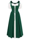 Vestido Scarlet Darkness Renaissance Off Shoulder verde escuro M Vestido Scarlet Darkness Renaissance Off Shoulder verde escuro M