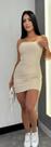 Vestido Sem Alça Com Bojo Canelado Power Pimenta Original