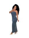 VESTIDO sem alça JEANS LAYCRA LV MARMORIZADA