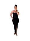 VESTIDO sem alça JEANS LAYCRA PRETO