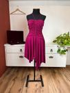 VESTIDO sem alça ROXO PÚRPURA COM DRAPEADO E PONTAS ASSIMÉTRICAS MALHA FRIA Y2K VINTAGE M