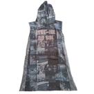 Vestido Sem manga com Capuz Regata Estampado Curto Fotografias College