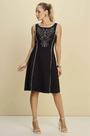 Vestido Sem Mangas em Ponto Roma com Decote U - Miravest