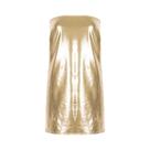 Vestido Sexy Feminino Em material sintético PU De Cor Sólida, Sem Mangas, Com Decote Transpassado E