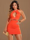 Vestido Sexy Laranja com Decote PitBull Jeans 87003 COR:LARANJATAMANHO:M