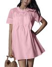 Vestido Shiyifa Babydoll Lace Patchwork Summer para mulheres Vestido Shiyifa Babydoll Lace Patchwork Summer para mulheres