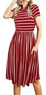Vestido Simier Fariry Modest Business Work Casual Wine L