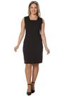 Vestido social executivo milano sem manga com elastano