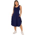 Vestido Soltinho Regata Com Bolso Midi Feminino Gestante