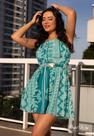 Vestido Solto Estampa Exclusiva com Cinto Perfect Way - P Veste 36/38