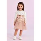Vestido Stylish Bears em Algodão e Tule - Petit Cherie