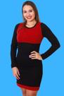 Vestido Suéter - Vermelho e Preto - Adulto