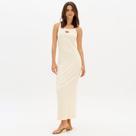 Vestido Super Mid Easy Lança Perfume Slv Ou26 Bege Feminino