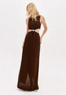 Vestido Super Midi Com Aviamento 502VE011931 Tamanho PP Cor Marrom Lança Perfume