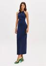 Vestido Super Midi Frente Única Ref.502VE012021 Tamanho GG Azul Marinho Lança Perfume