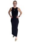 Vestido super midi sem mangas lança perfume easy