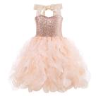 Vestido Suppromo de tule em ouro rosa para meninas, festa de aniversário 8T