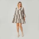 Vestido susie animal print cobra feminino