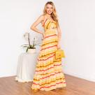 Vestido susie longo estampado feminino