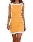 Vestido synound Summer sem mangas, bloco de cores casual para mulheres Vestido synound Summer sem mangas, bloco de cores casual para mulheres