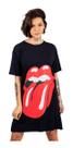 Vestido T-shirt Stones - Preto