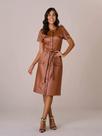 Vestido tata martello tatiane couro marron